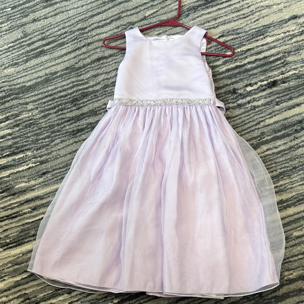 Cinderella Lavender Dress with beaded waistband
